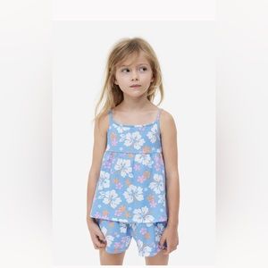 H&M Floral Tank & Paperbag Shorts 2T